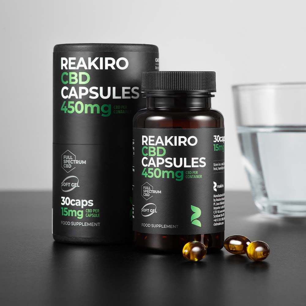 Reakiro CBD Capsules 450mg 30 psc eu