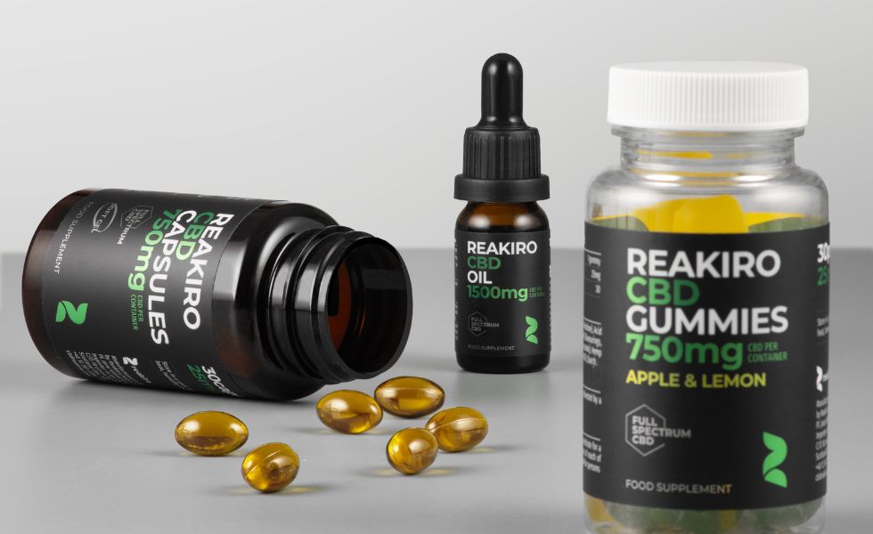 Reakiro Full  Spectrum Cbd Gummies Oils Capsules